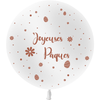 Ballon 2' Joyeuses Pâques Blanc Hélium - PMS