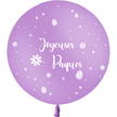 1 Ballon Latex 3' Joyeuses Pâques Lavande Hélium - PMS