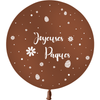 1 Ballon Latex 3' Joyeuses Pâques Chocolat Hélium - PMS