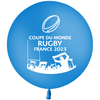 Ballon 86cm Coupe du Monde Rugby Bleu HELIUM - PMS