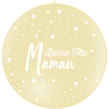 Ballon HG3' Bonne Fête Maman Dots Pastel Matte Jaune - PMS