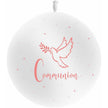 Ballon 60cm Communion Blanc Impression Rose AIR - PMS