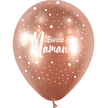 25 Ballons HG112 Bonne Fête Maman Dots Brillant Rose Gold - PMS