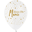 25 Ballons Latex HG112 Bonne Fête Mamie Blanc - PMS