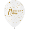 25 Ballons Latex HG112 Bonne Fête Mamie Blanc - PMS