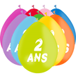 10 Ballons Latex HG95 ( Air ) 2 Ans Assortis - PMS