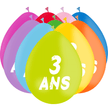 10 Ballons Latex HG95 ( Air ) 3 Ans Assortis - PMS