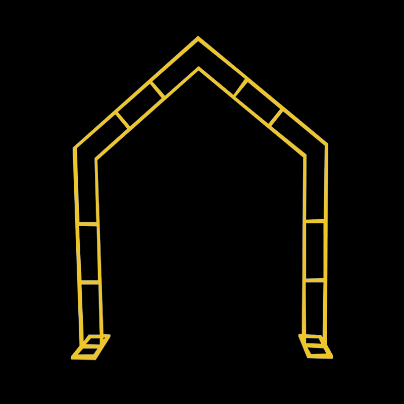 Porte Arche en Métal Dorée - Borosino