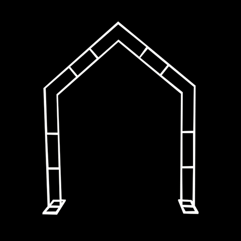 Porte Arche en Métal Blanc - Borosino