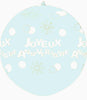 2 Ballons latex 3' Joyeux Anniversaire Transparent sens AIR