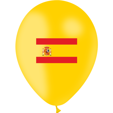10 Ballons Latex HG95 Drapeau Espagne - PMS