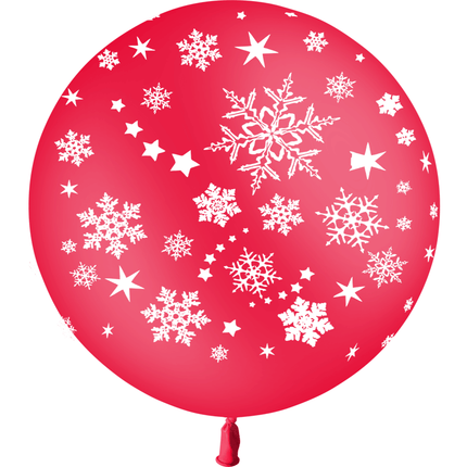 1 Ballon Latex HG3' Neige Rouge - PMS