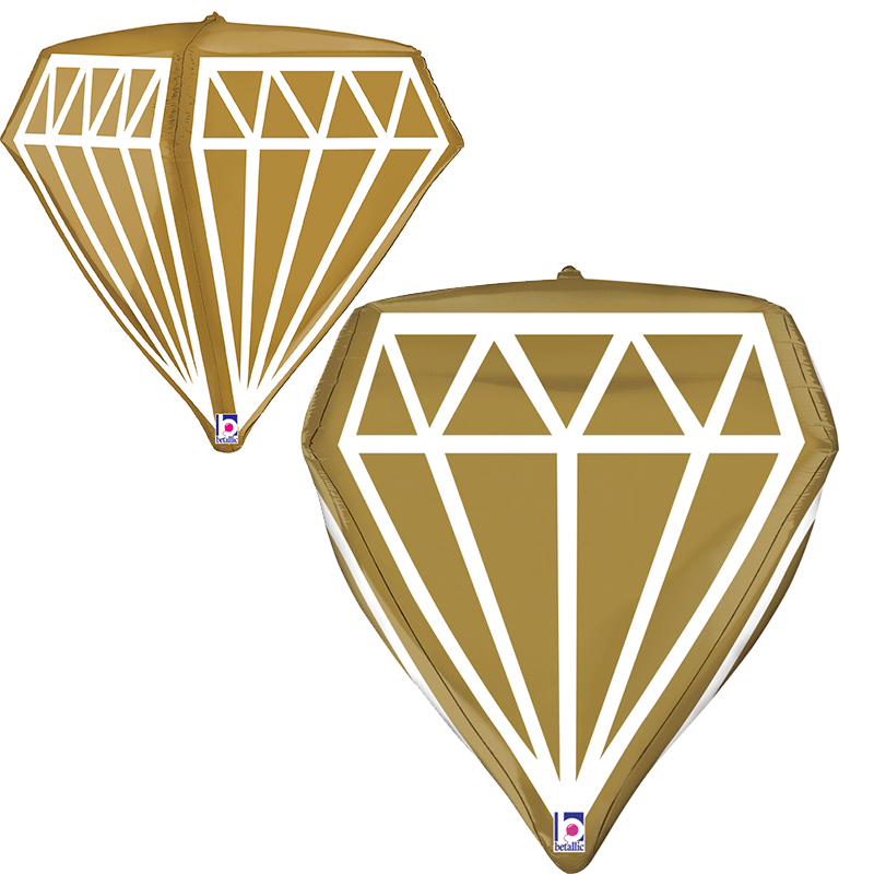 Ballon Aluminium Dimensional Geo Gem 18