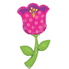 Ballon Aluminium 5' Fresh Picks Tulip - Grabo