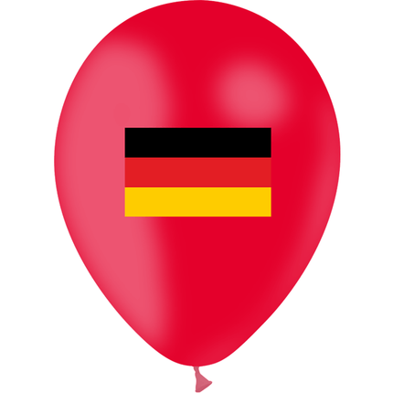 10 Ballons Latex HG95 Drapeau Allemagne - PMS