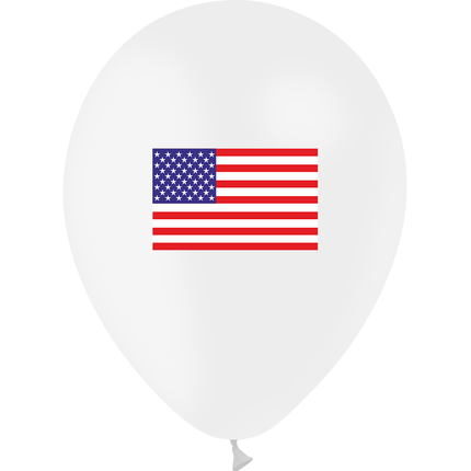 100 Ballons Latex HG95 Drapeau USA - PMS