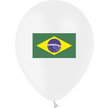 10 Ballons Latex HG95 Drapeau Brésil - PMS