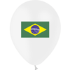 10 Ballons Latex HG95 Drapeau Brésil - PMS