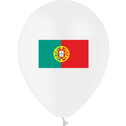 10 Ballons Latex HG95 Drapeau Portugal - PMS