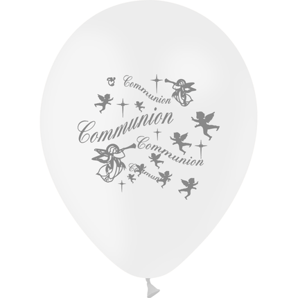 10 Ballons Latex HG95 Communion Blanc - PMS