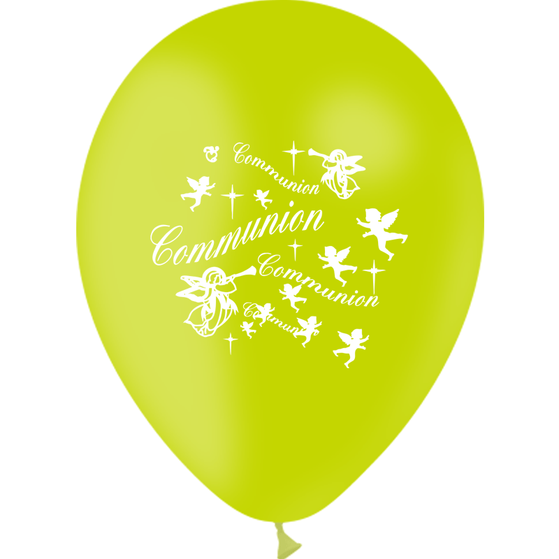 10 Ballons Latex HG95 Communion Limette - PMS