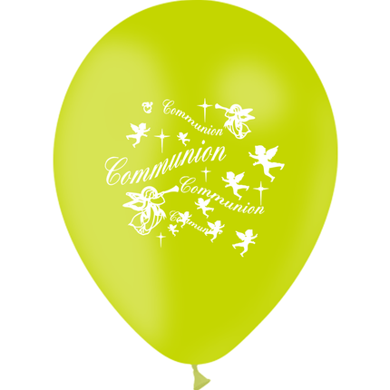 10 Ballons Latex HG95 Communion Limette - PMS