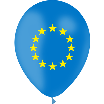 10 Ballons Latex HG95 Drapeau Europe - PMS