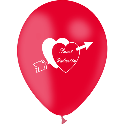 10 Ballons Latex HG95 Saint Valentin Rouge - PMS