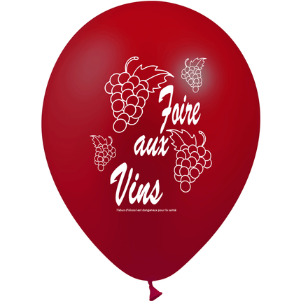 10 Ballons Latex HG95 Foire aux Vins - PMS