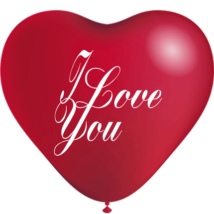 10 Ballons Cœur I Love You Rouge - PMS