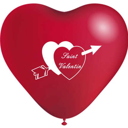 100 Ballons Latex HG95 Saint Valentin Coeur Rouge - PMS