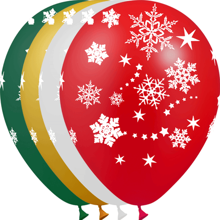 100 Ballons Latex HG95 Neige Métal Assortiment - PMS