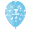 8 Ballons Latex HG95 C'est Un Garçon Ciel - PMS