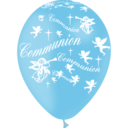 8 Ballons Latex HG95 Communion Ciel - PMS