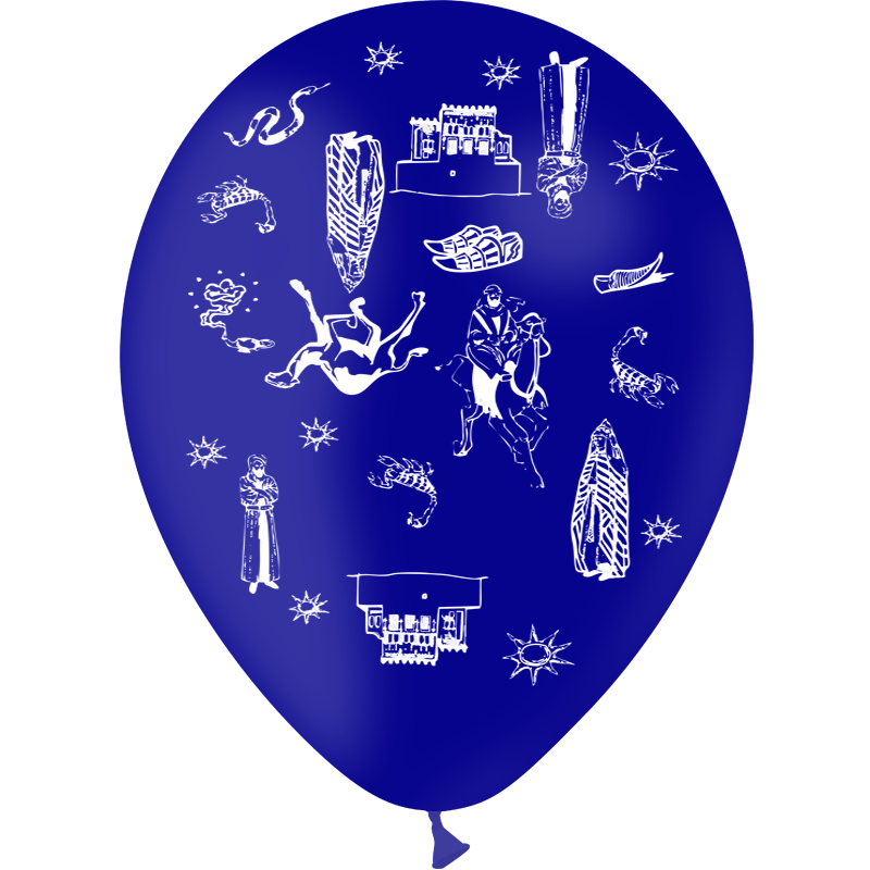 8 Ballons Latex HG95 A&H Mille et une Nuit - PMS