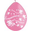 8 Ballons Latex HG95 Communion Rose - PMS