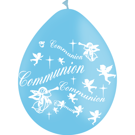 8 Ballons Latex HG95 Communion Ciel - PMS