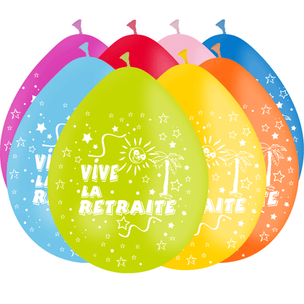 100 Ballons HG95 Vive la Retraire Assortis (Air) - PMS