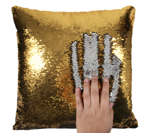 coussin sirène argent/dore 38cm