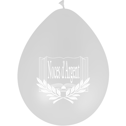 10 Ballons HG95 Noces d'Argent (Air) - PMS