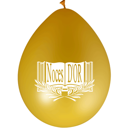 10 Ballons HG95 Noces d'Or (Air) - PMS