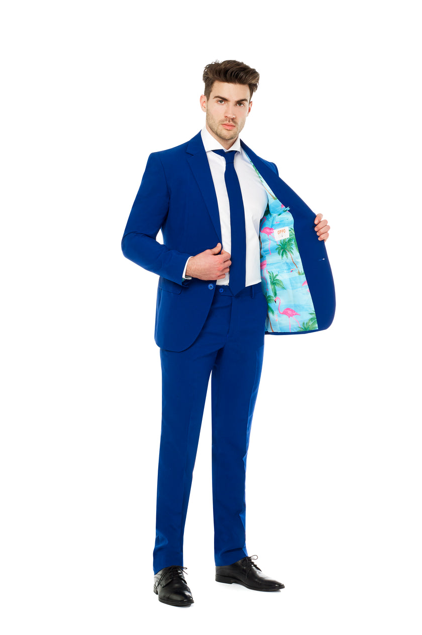 Costume OppoSuits Navy Royale - Flaminguy lining