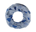 foulard tube coeurs bleu sch-700d