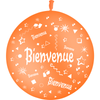 1 Ballon Latex 3' Bienvenue Comique Orange - PMS