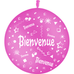 1 Ballon Latex 3' Bienvenue Comique Fuchsia - PMS
