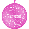 1 Ballon Latex 3' Bienvenue Comique Fuchsia - PMS