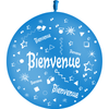 1 Ballon Latex 3' Bienvenue Comique Bleu Roi - PMS