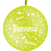1 Ballon Latex 3' Bienvenue Comique Limette - PMS