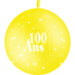 1 Ballon Latex 100 Ans Jaune - PMS