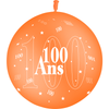 1 Ballon Latex 100 Ans Orange - PMS